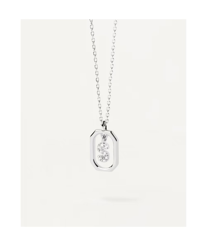 PDPaola - Collana lettera mini Silver S