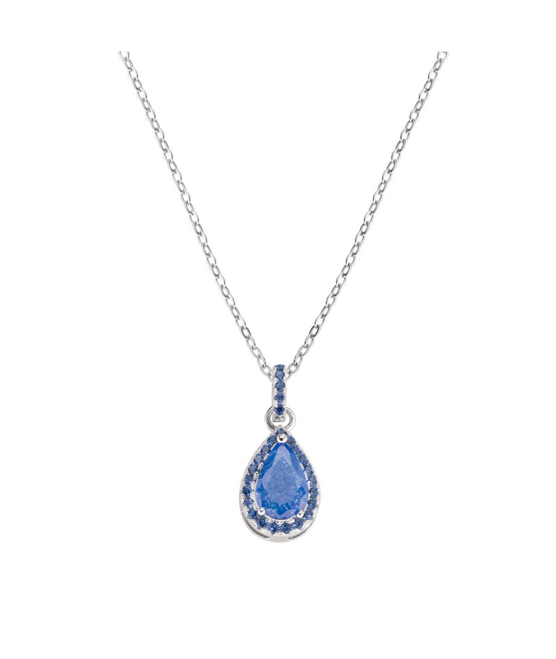 Amen - Collana Goccia Creek Stone e Zirconi Blu CLCRGBBLBLZ