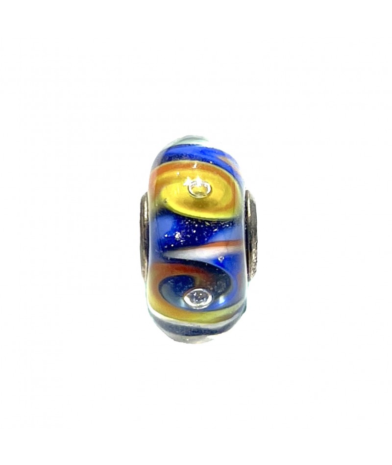 Trollbeads - Beads Unico Blu e Giallo Small & Beautiful