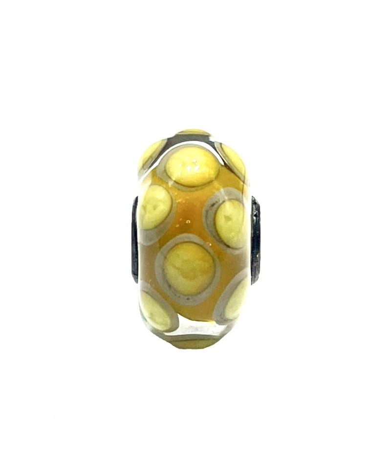 Trollbeads - Beads Unico Giallo con Pois