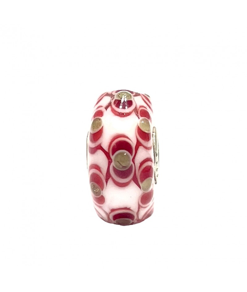 Trollbeads - Beads Unico Rosso Bianco e Oro